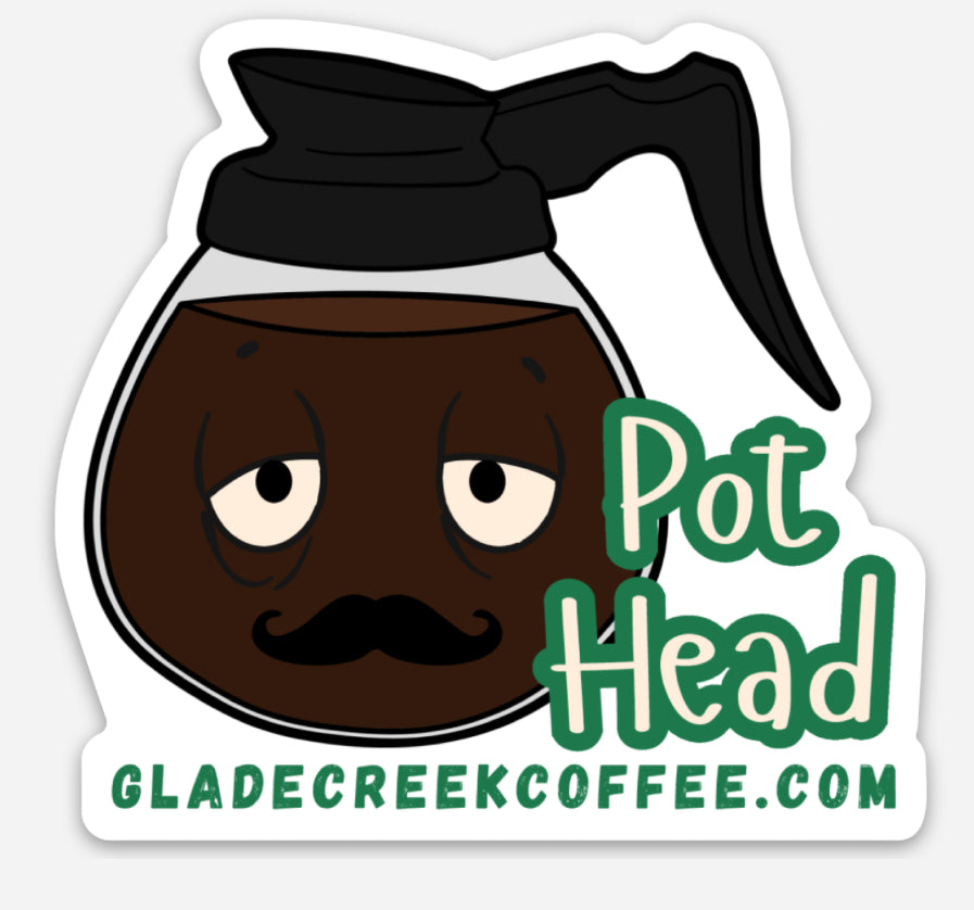 pothead Pot Head Sticker – Glade Creek Coffee Roasters