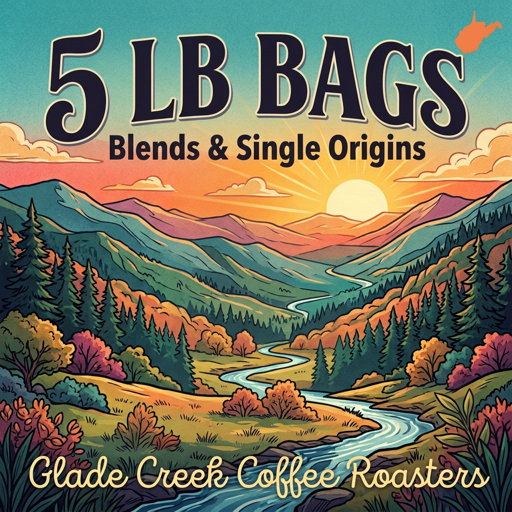 Revised 5 lb graphic with the coffee bag, beans, and corner badge removed